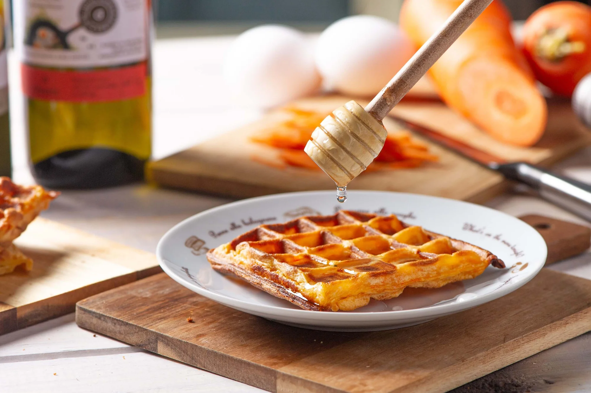 Bananen- und Karotten-Waffeln mit BIO PLANETE Leinöl nativ