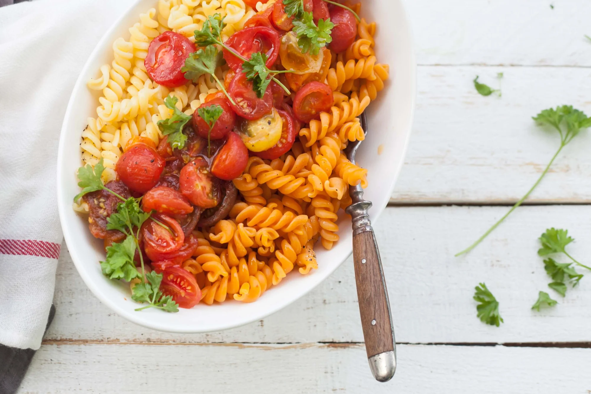 Pasta mit frischen Tomaten mit BIO PLANETE Olivenöl & Chili