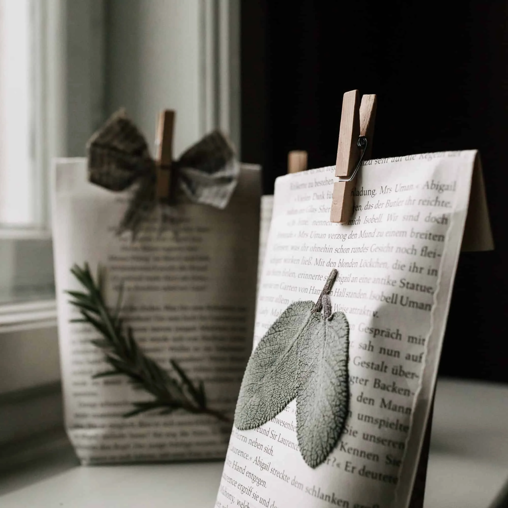 Fertige Geschenktüte aus Altpapier