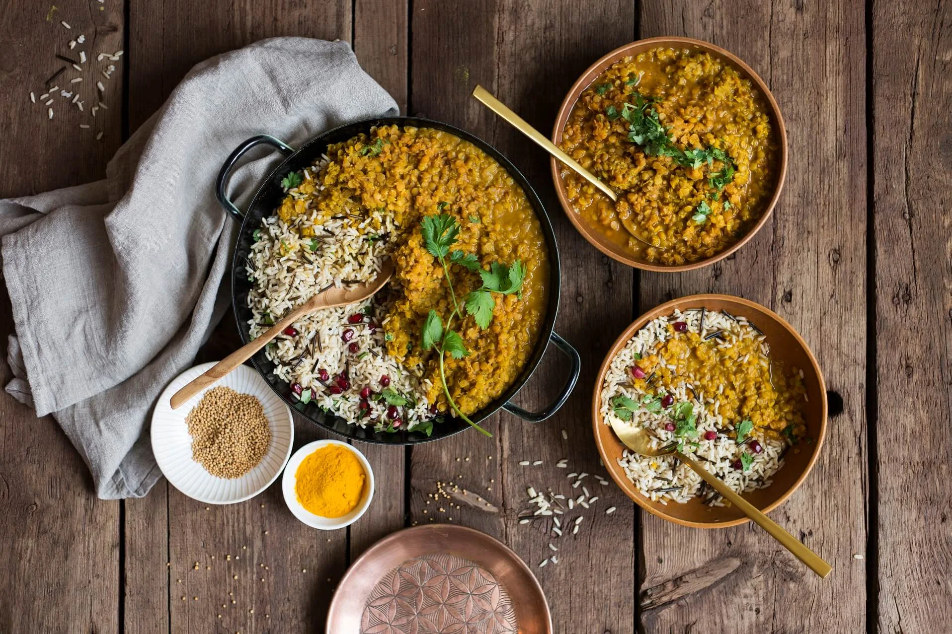 Dhal mit roten Linsen mit BIO PLANETE Kokosöl