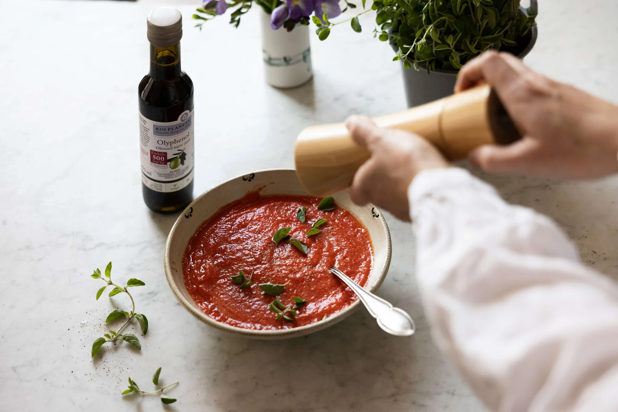 Gazpacho mit BIO PLANETE Olivenöl Olyphenol nativ extra