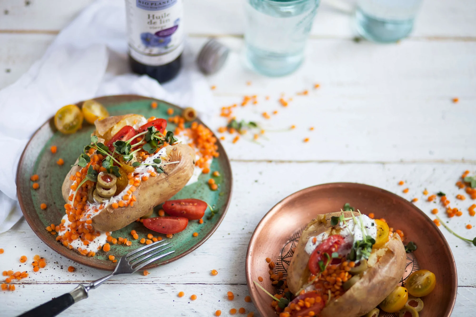 Backkartoffel mit Leinöl-Quark mit BIO PLANETE Leinöl