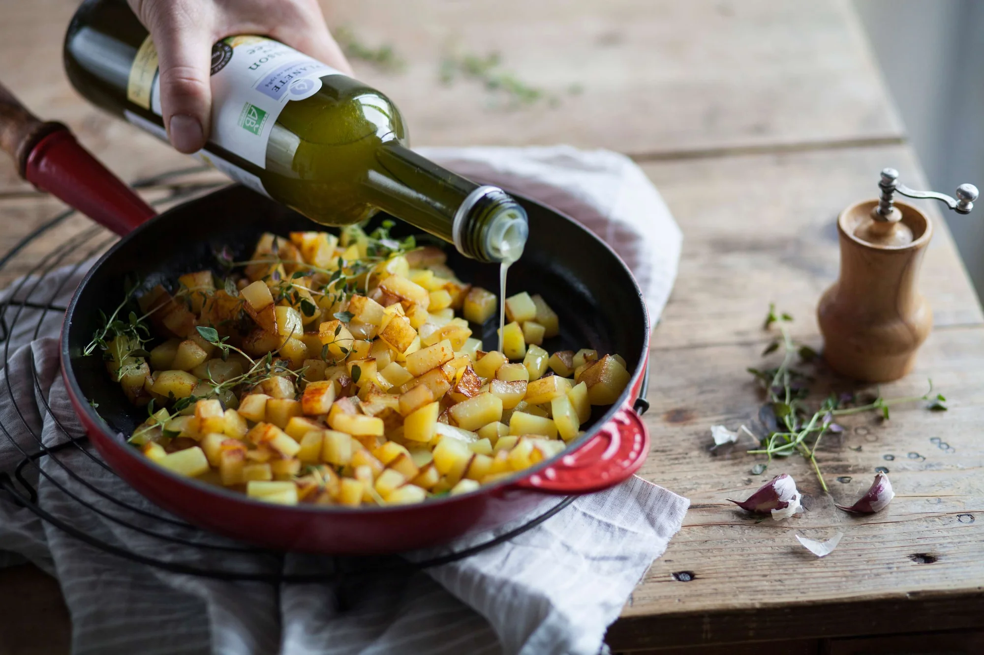 Bratkartoffeln an Thymian mit BIO PLANETE Bratöl mit Ghee