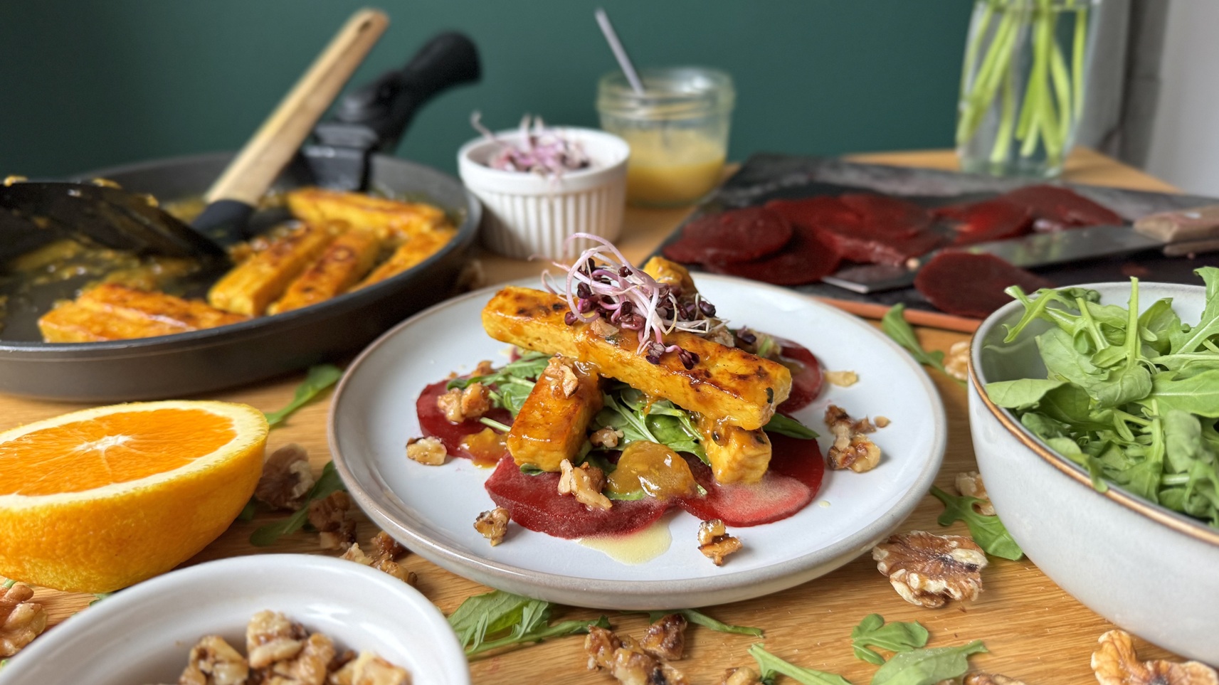 Rote Bete Carpaccio mit Tempeh_web