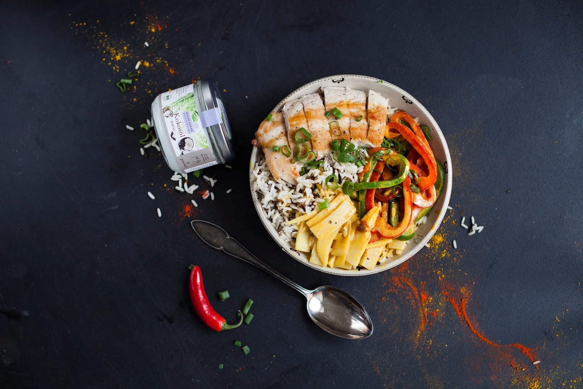 Hähnchencurry mit BIO PLANETE Kokosöl
