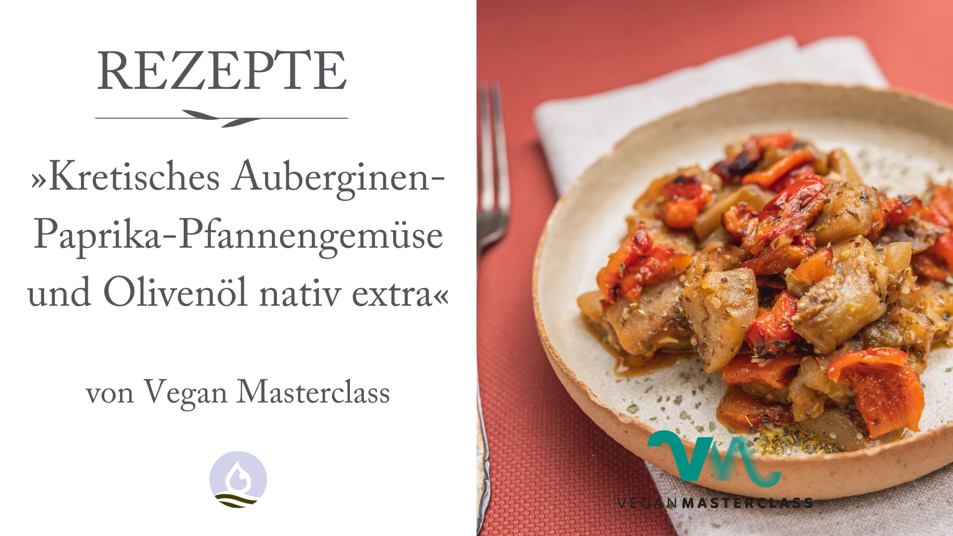 Kretisches Auberginen-Paprika-Pfannengemüse mit BIO PLANÈTE Olivenöl nativ extra