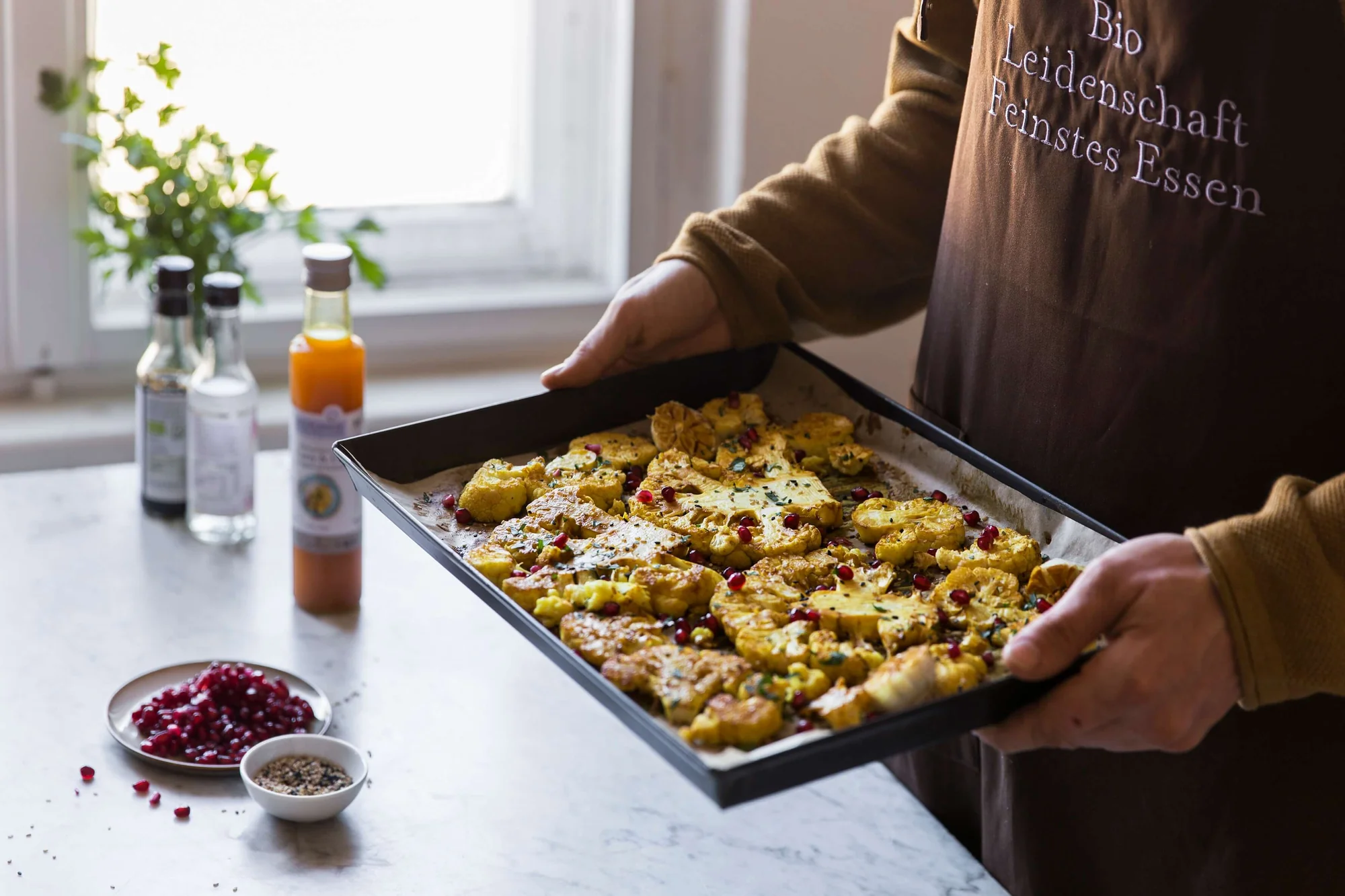 Gebackener Blumenkohl mit  BIO PLANETE Ölkomposition für Curry und Co