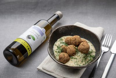 Linsenbällchen in Senfsoße