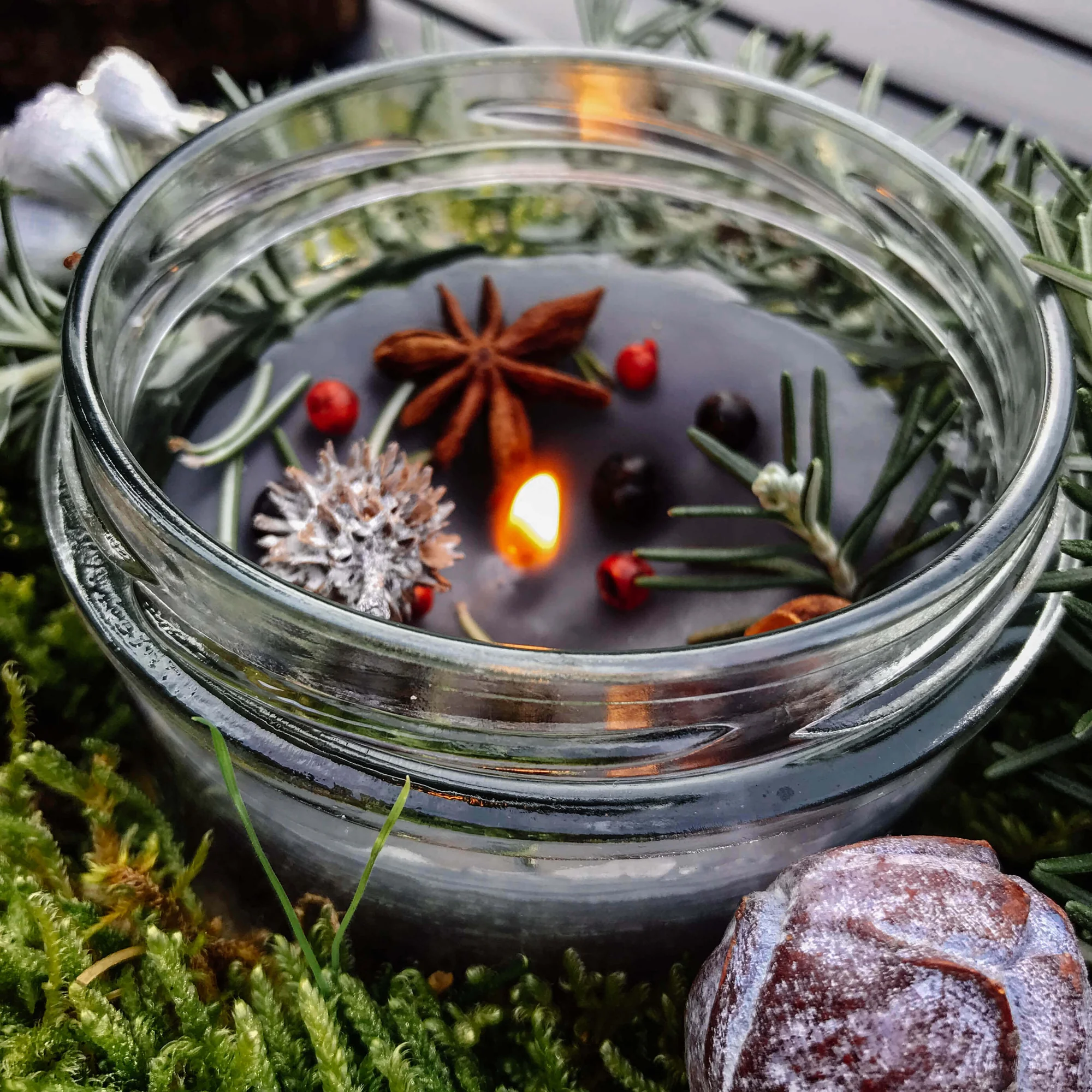 Fertige Duftkerze aus Kerzenresten