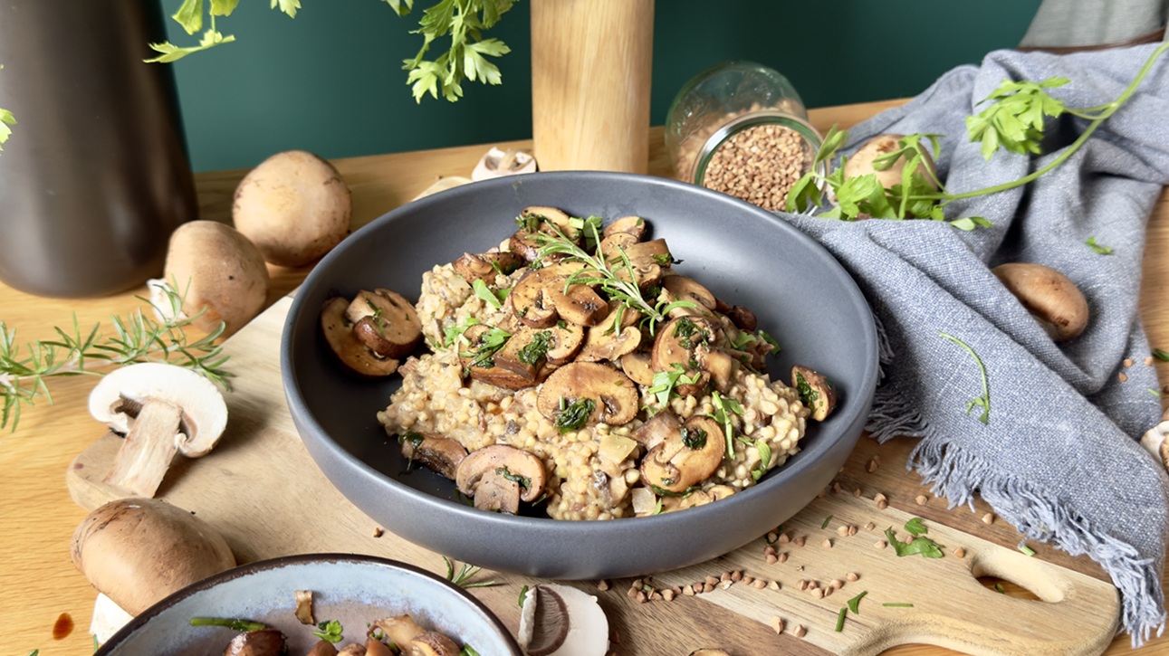 Buchweizenrisotto mit Pilzen