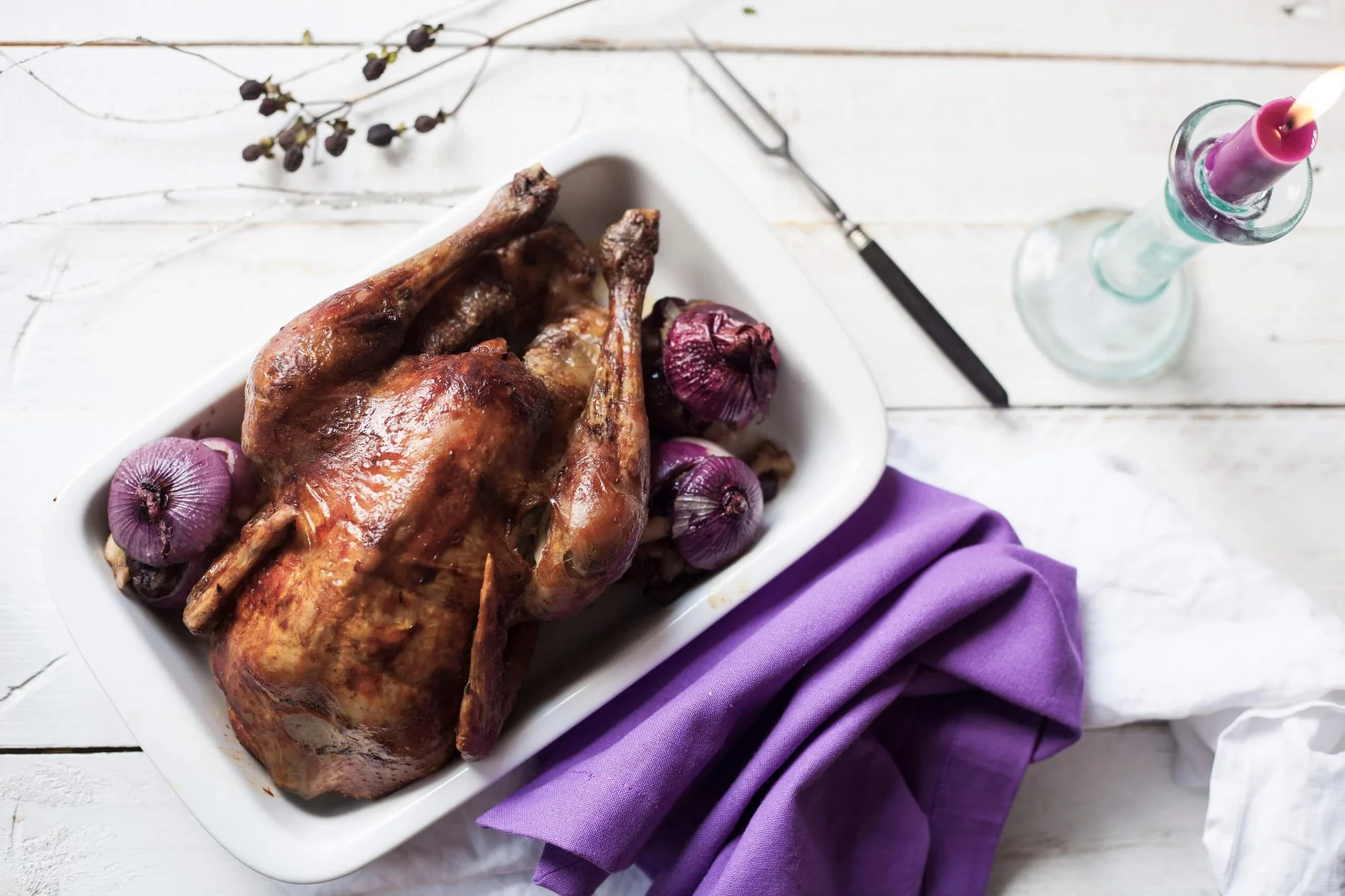 Knuspriges Hähnchen mit Cranberry-Zwiebeln mit BIO PLANETE Olivenöl & Chili