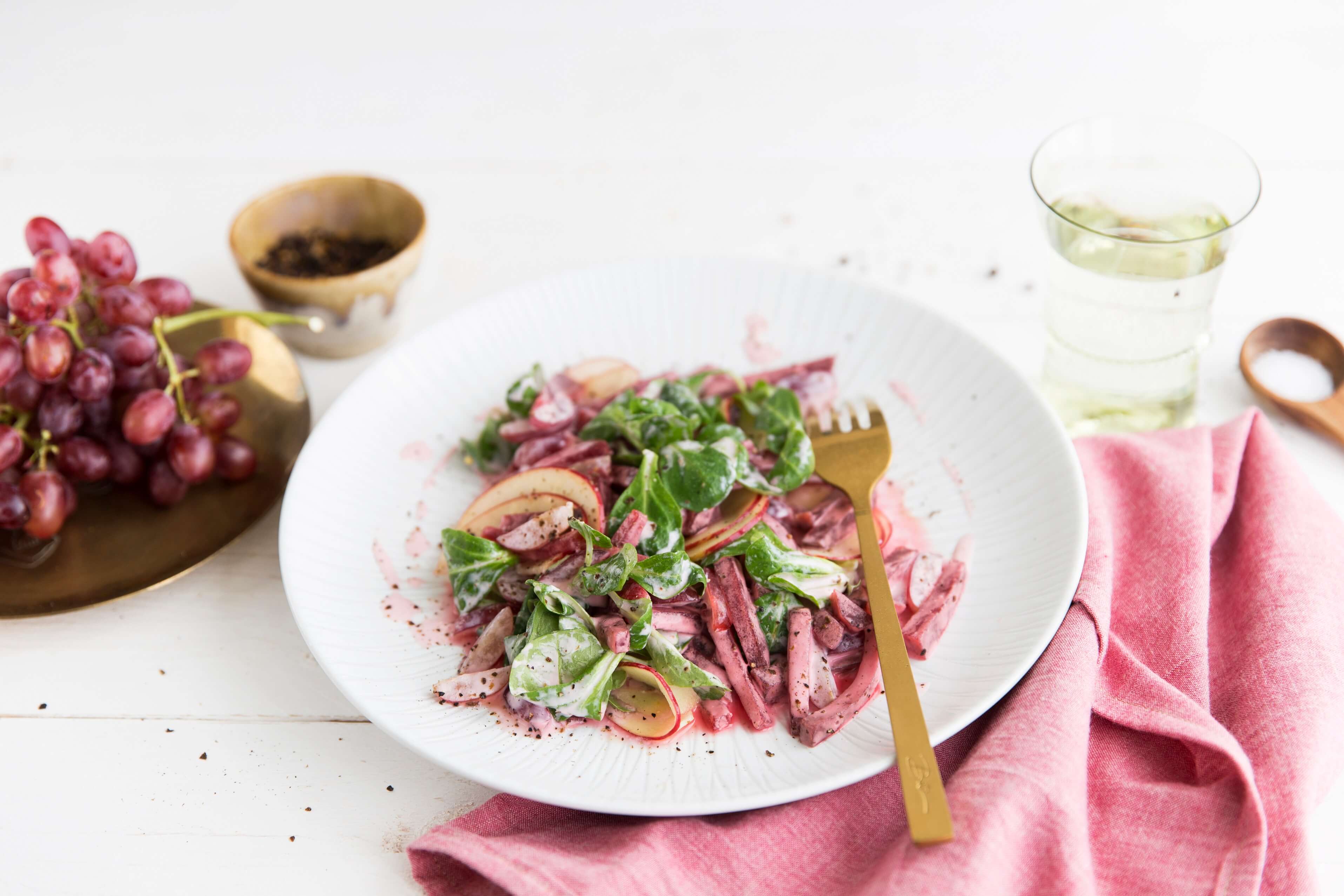 Rote Bete mit Apfel und Feldsalat