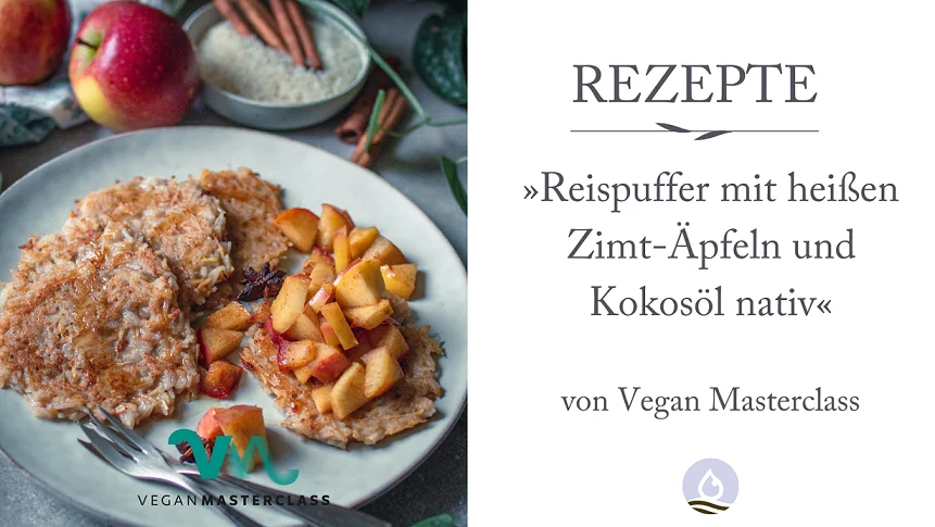 Reispuffer mit Zimt-Äpfeln und Kokosöl