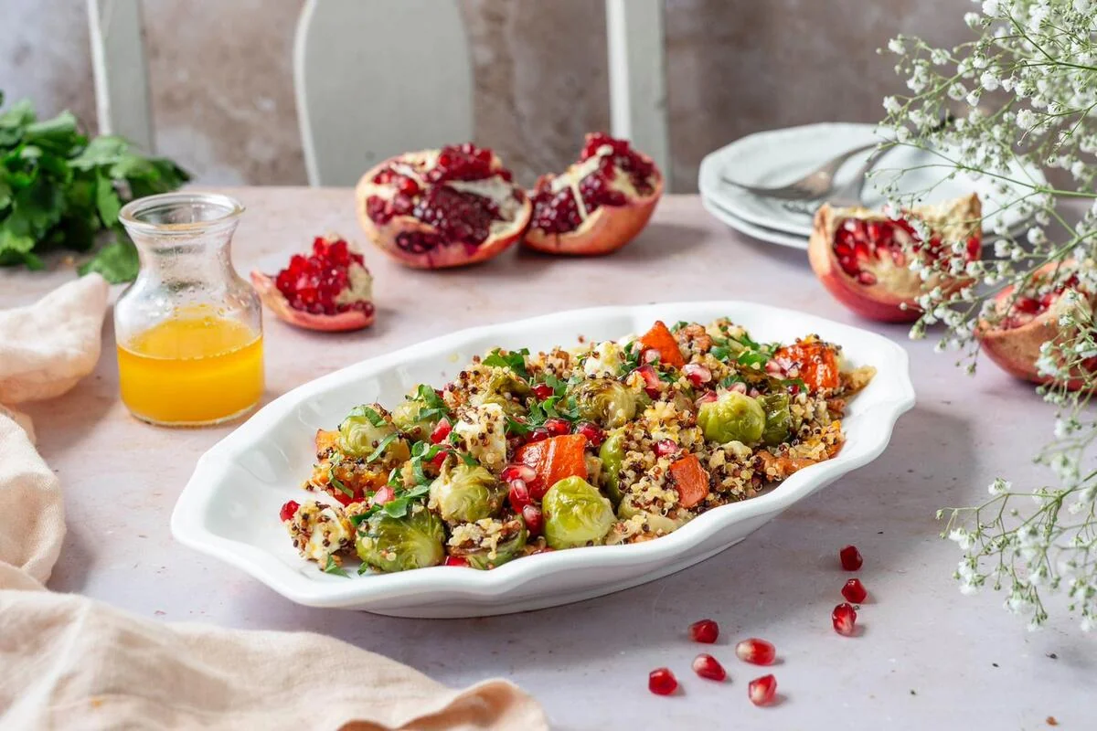 Gerösteter Wintersalat mit Rosenkohl